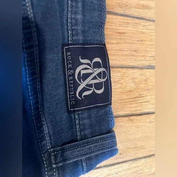 rock republic kasandra jeans Women’s 16M Blue Flare Western Rhinestone R Pocket - Picture 7 of 10